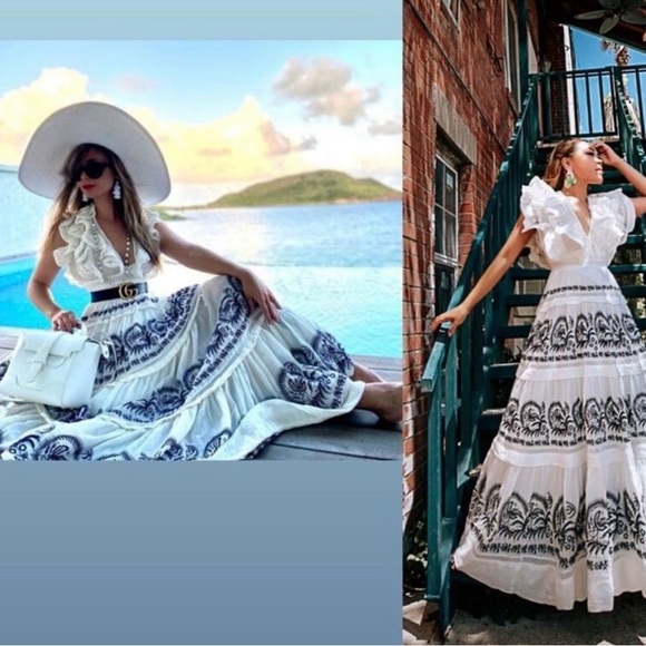 Ulla Johnson Dresses & Skirts - Ulla Johnson Marjorie Tiered Ruffle Maxi Dress Gown Size 2